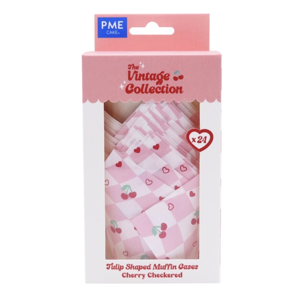 Tulip Cupcake Case - Cherry Gingham